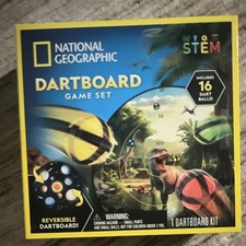 National Geographic Dartboard Game Set Reversible Board with 16 Dart Balls