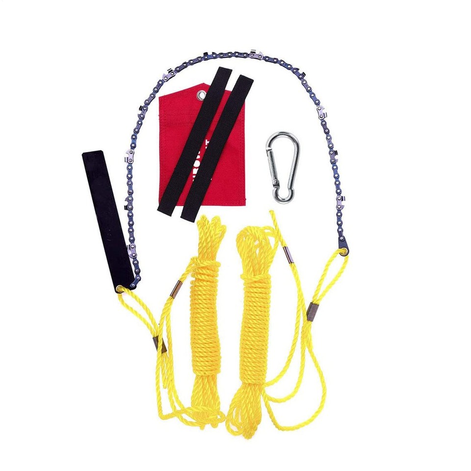 25 Feet Rope Saw, High Reach Tree Limb Hand Rope Chain Saw, 11 Sharp ...
