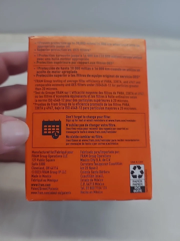 Масляный фильтр FRAME Exra Guard CH9018 - Изображение 2 из 4