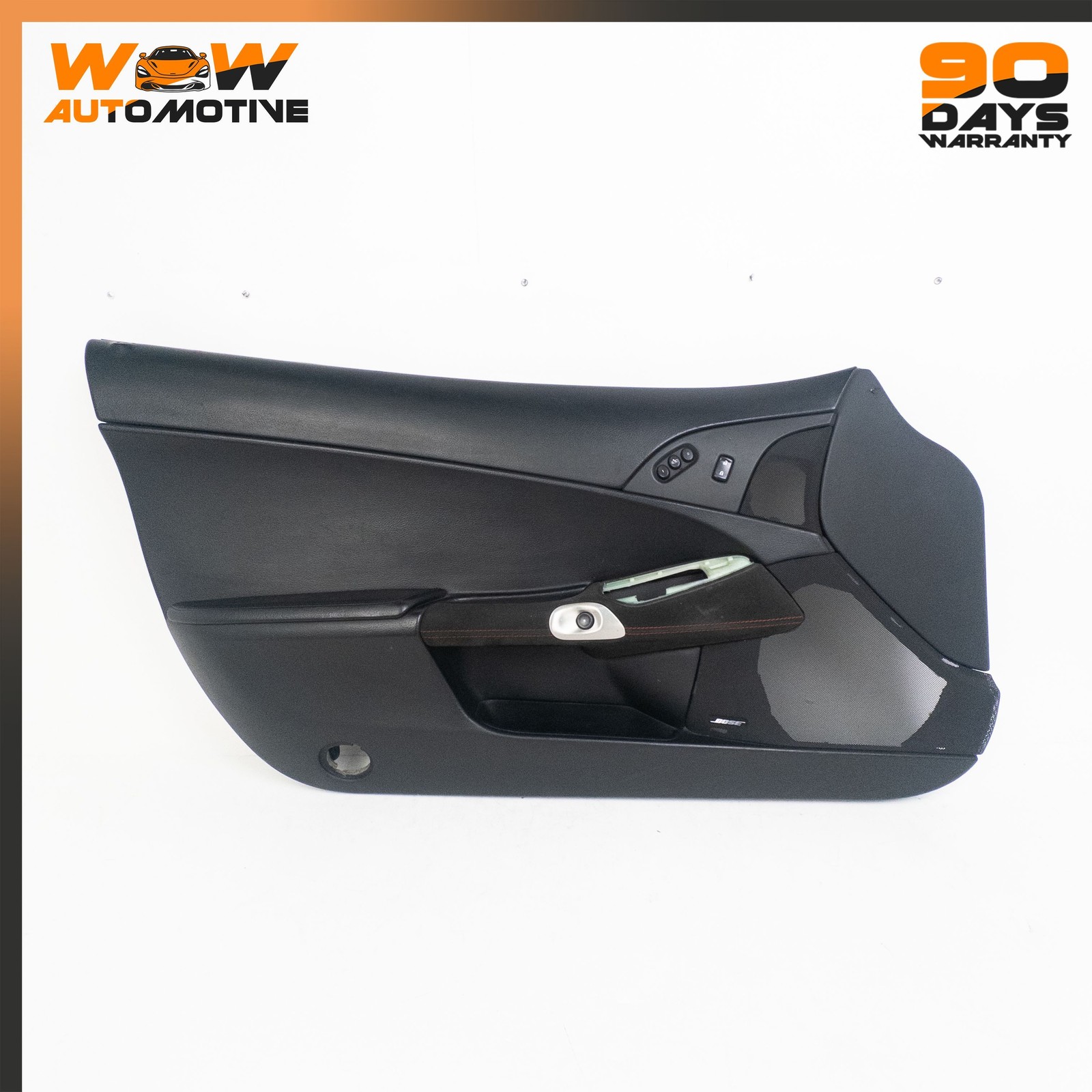 09-13 CHEVROLET CORVETTE C6 FRONT LEFT DRIVER SIDE INTERIOR DOOR PANEL BLACK OEM