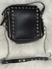 Zara black studded mini city bag