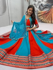 Pure Cotton Lehenga Choli Real Hand Work Navratri Garba Dandiya Wear