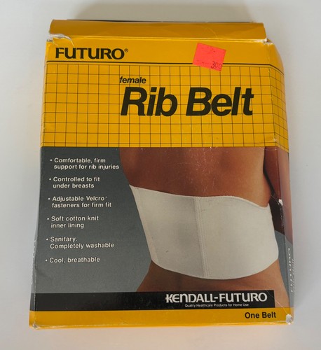 Vintage FUTURE Rib Female Belt Extra Large XL Adjustable - WHITE