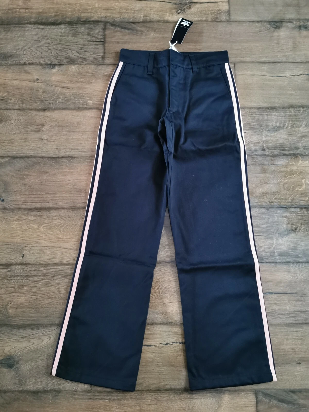 Adidas Nora Pantaloni Chinos Nero Rosa Uomo Taglia W27 L30 NUOVI