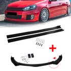 Front Bumper Splitter Lip Body Kit+78.6" Side Skirts For VW Golf MK6 TDI GTI UK