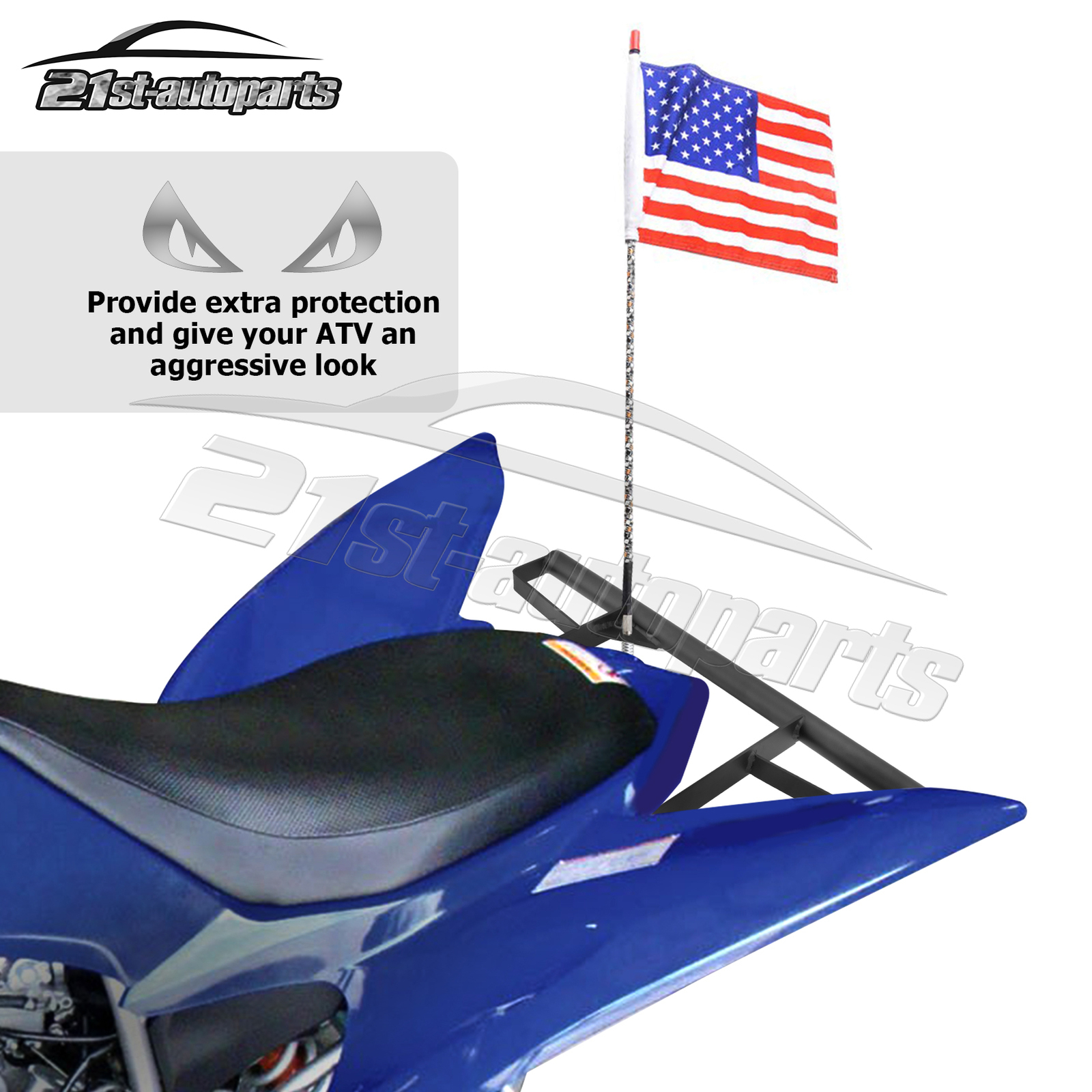 Vito's Wide Rear Desert Bumper Grab Bar For Raptor 700/700r - Powdercoated & Ready To Install