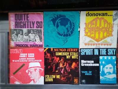 SET 6 SP FR 60ER JAHRE PROCOL HARUM MURMELN DONOVAN J REED N GREENBAUM