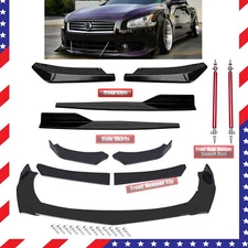 Glossy Black Front Bumper Lip Splitter Lower Spoiler Body Kit For Nissan Altima