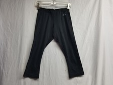Adidas Black Climalite Leggings Sweatpants Zipper Pockets Ankles Small Women