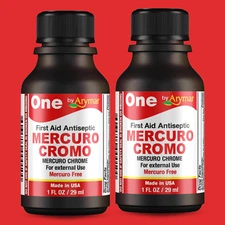 Arymar Mercuro Chromo – First Aid Antiseptic for Wounds, 1 fl oz (2-Pack)
