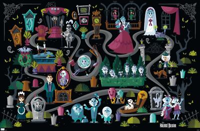 Disney Haunted Mansion - Map - Poster
