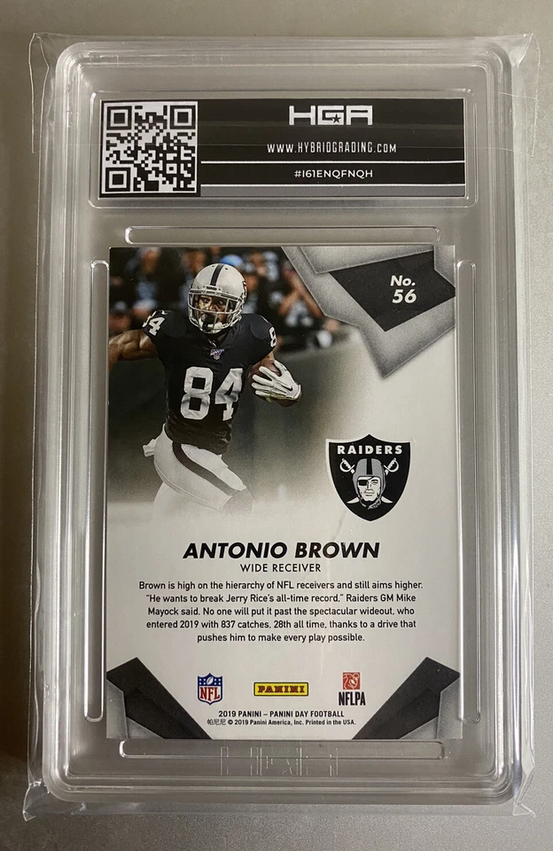 2019 Panini Day Antonio Brown HyperPlaid 1/1 HGA 9 #56 Oakland Raiders - Image 2 of 2