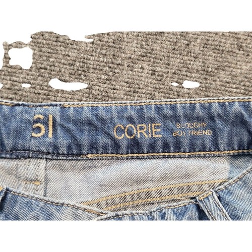DL1961 Premium Denim Shorts Donna Taglia 6 Slouchy Boyfriend Terra Distressed Boho - Foto 10 di 10