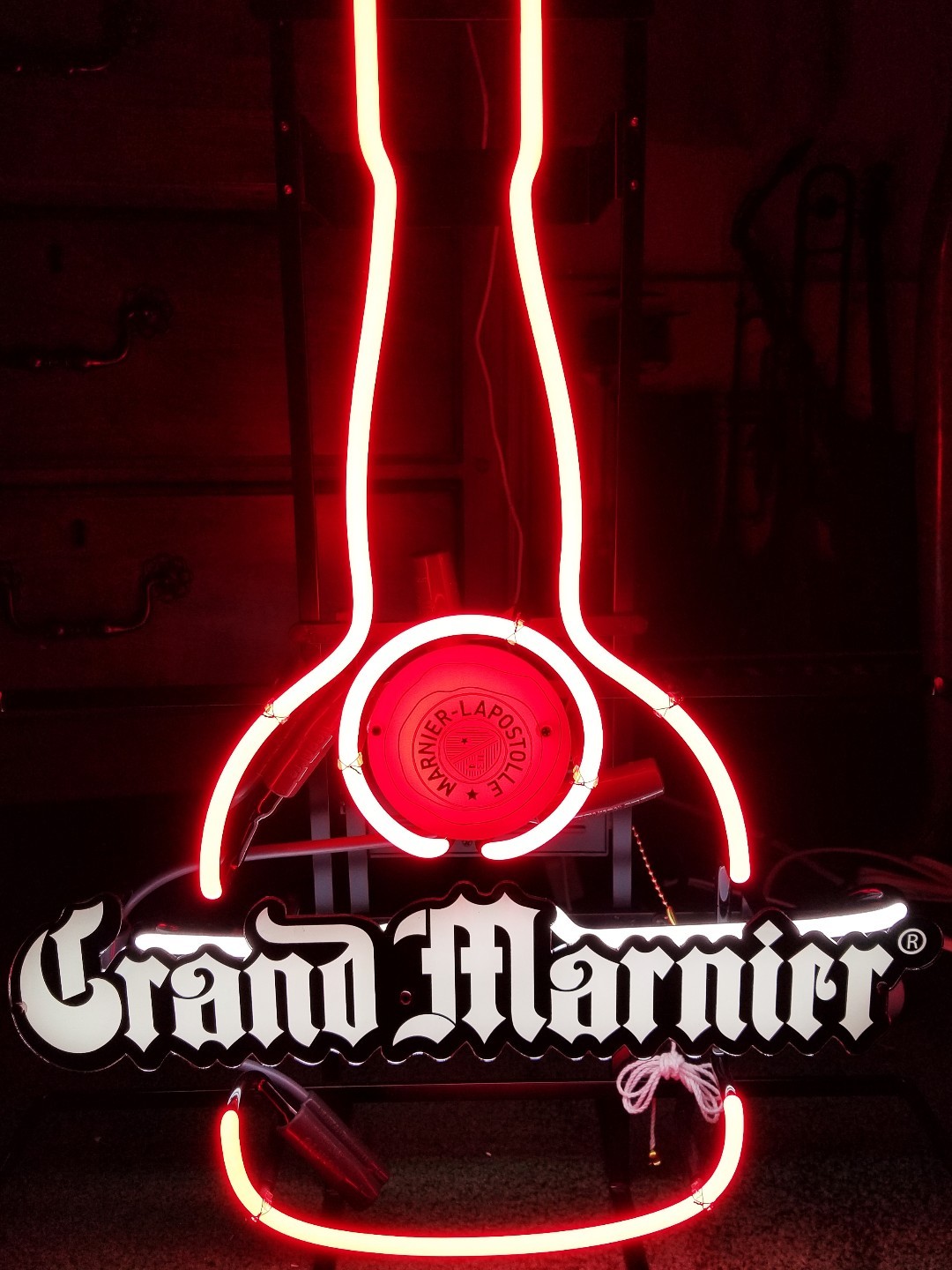 grand marnier cognac neon light up sign liquor cocktail beer man cave Game Room 