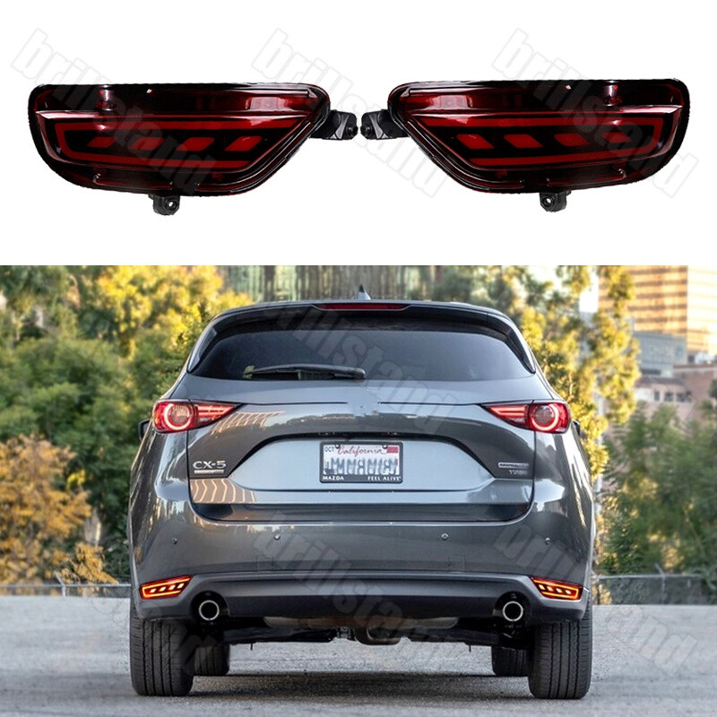 For Mazda CX-5 CX5 2018-2021 LED Reflector Rear Bumper Tail Light