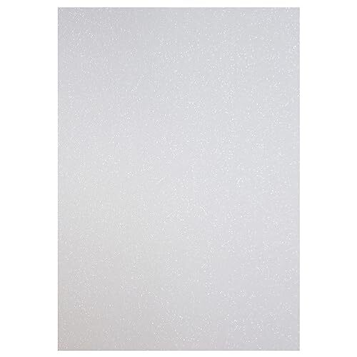 20 Blatt Weiß Glitzer Cardstock Papier zum Selbermachen Kunst Projekt Sammelalbum Geburtsda... - Bild 1 von 7