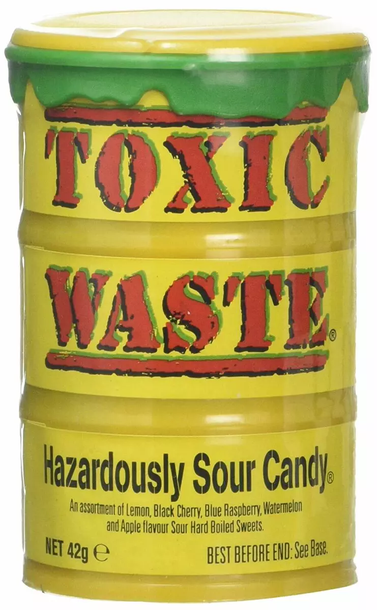 Toxic Waste Sour Candy Yellow Drum - Shop Candy at H-E-B