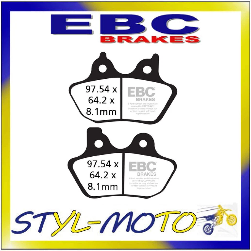 FA400HH Plaquettes Frittées Post EBC HD Harley FXSTD Softail Deuce 2000-2007 - Photo 1/1