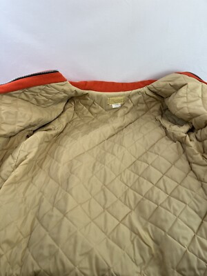 Vintage Melton Full Zip Wool Hunting Coat Jacket Size XL Orange