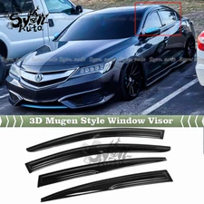 FITS 2013-2021 ACURA ILX WAVY JDM MUGEN STYLE WINDOW VISOR RAIN GUARD DEFLECTOR