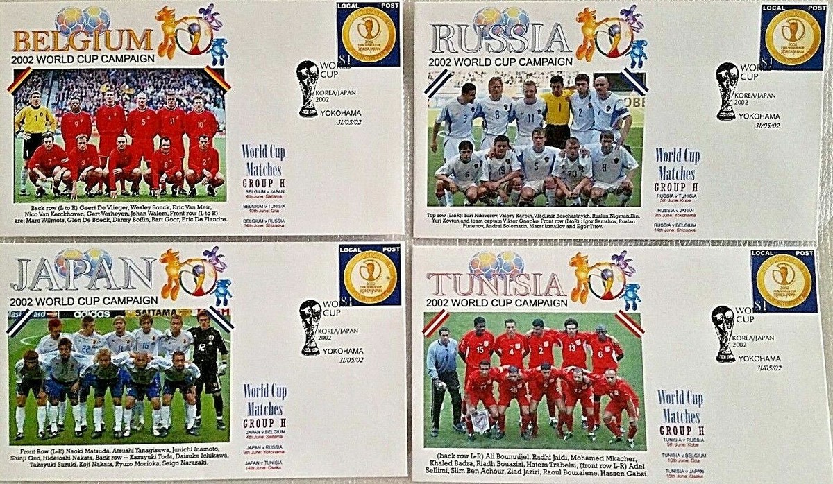 World Cup 2002 GROUP H - BELGIUM, JAPAN, RUSSIA, TUNISIA, First