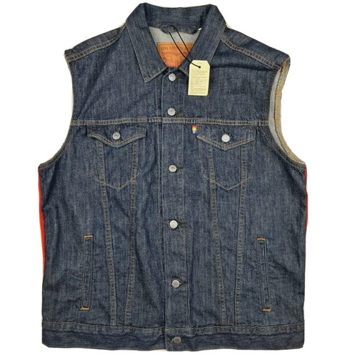 LEVI'S Pride Trucker Vest Size L Dark 