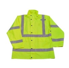 Petra Roc LRJK-C3 ANSI Class 3 Rain Jacket LBIP-CE Rain Bib Pants Men's Large