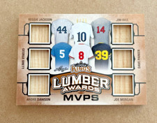 2020 Leaf Lumber Kings Awards Gold /25 Reggie Jackson George Brett Andre Dawson