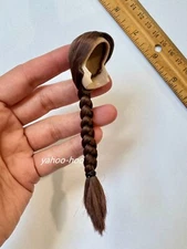 1/6 scale Long Braided Ponytail Hair Wig for 12'' Female Figure Doll Accessory