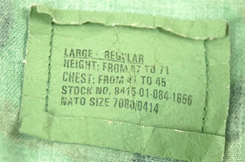 US ARMY Large Reg Combat Coat Temperate Woodland Camo Light Jacket #H1192 - Picture 4 of 7