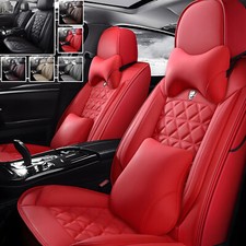 Universal Pu Leather Car Seat Covers 5 Seat Full Set Front Rear Cushion Cover Universal Pu Leather Car Seat Covers 5 Seat Full Set Front Rear Cushion Cover