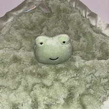 Kidsline Green Frog Lovey Lovie Snuggle Cuddle Security Blanket No Rattle 13.5"