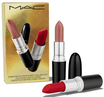 MAC 2-Pc. Star Status Lustreglass Lipstick Set: (Thanks, It's Mac! / Ruby Woo)