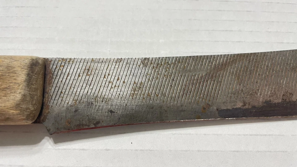 CUCHILLO DE CUBIERTOS CATTARAUGUS VINTAGE 8" SOBRE TODA LA LONGITUD ES DE 12,5 PULGADAS SIN GRIETAS Foto 3 de 4