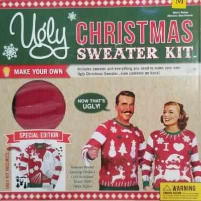 Ugly Christmas Sweater Kit Make Your Own - Men's Medium Fits Women As ...