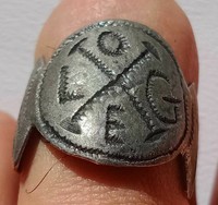 DETECTOR FINDS ANCIENT ROMAN SILVER COLOR MILITARY LEGIO RING ENGRAV...