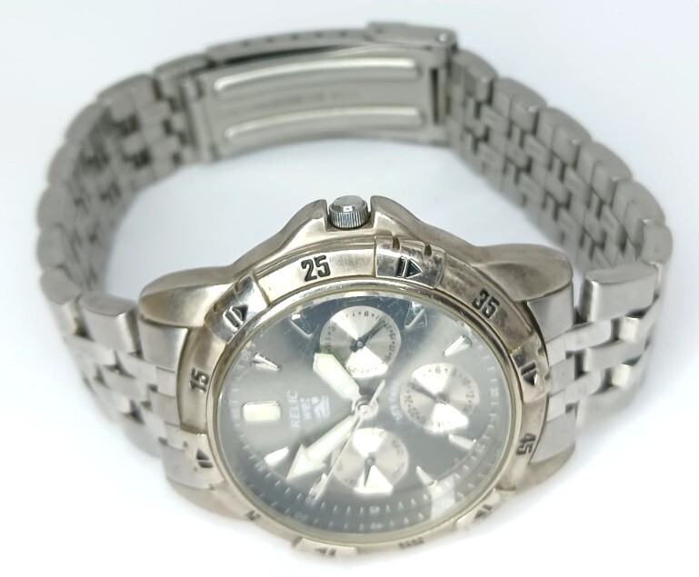 Men Relic by Fossil Zr15309 Watch Multifunction Silver Case Steel