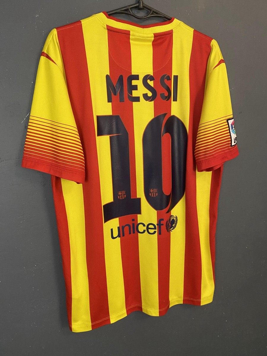 Nike FC Barcelona MESSI 2014 ユニフォーム MESSI MENS NIKE FC BARCELONA 2013/2014 AWAY FOOTBALL SOCCER SHIRT