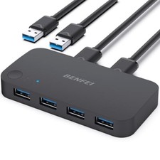 BENFEI USB 3.0 Switch, USB Switcher 2 Computer teilen 4 USB