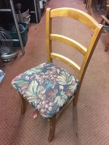 Details About Beautiful Wood Dining Chair With Harvest Pattern Cushion Bar And Restaurants