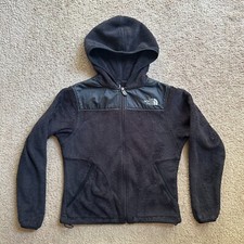 North Face Jacket Womens XS Full Zip Mock Neck High Pile Fleece Black Pocket