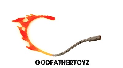 MARVEL LEGENDS FIRE FLAMING CHAIN WHIP EFFECT CUSTOM FODDER 
