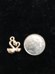 Authentic Swans Coppery Gold-plated Bangle charm pendant Bg2