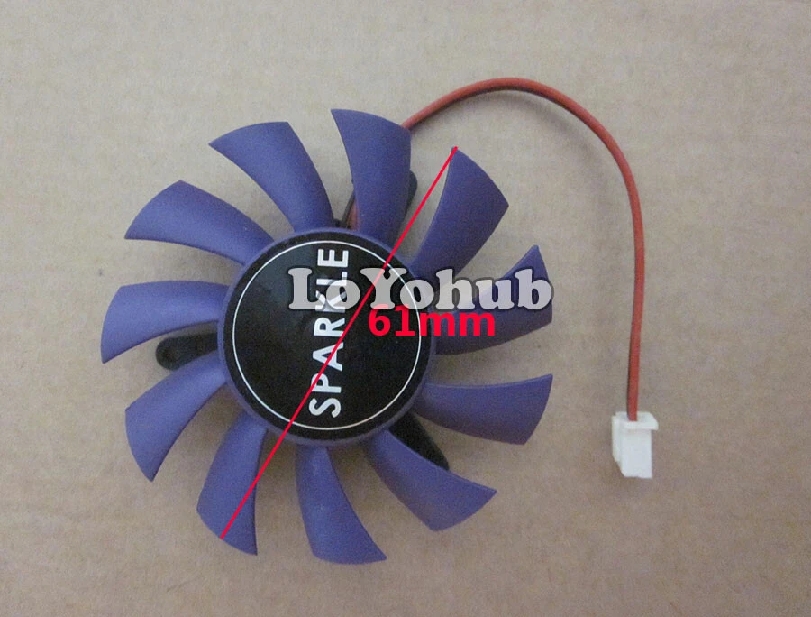 127010-SH1ZP DC12V 0.25A Cooling Fan Diameter 65mm hole distance 42mm 2wire 2pin - Image 3 of 4