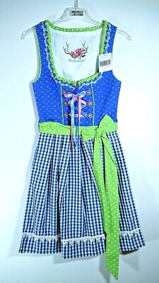 50 cm Dirndl in azur/grün von Trachtenmode Stockerpoint