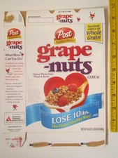 Empty POST Cereal Box 2005 GRAPE-NUTS Z6B40