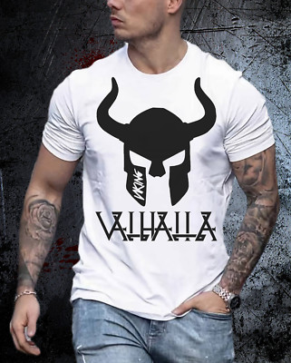 Men's T-Shirt Short Sleeve T-Shirt 100% Cotton Shirt Tank Top Jersey Valhalla