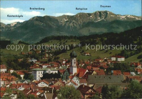 72453840 Immenstadt Allgaeu Ortsansicht mit Kirche Daumengruppe Allgaeuer Alpen  - Picture 1 of 2