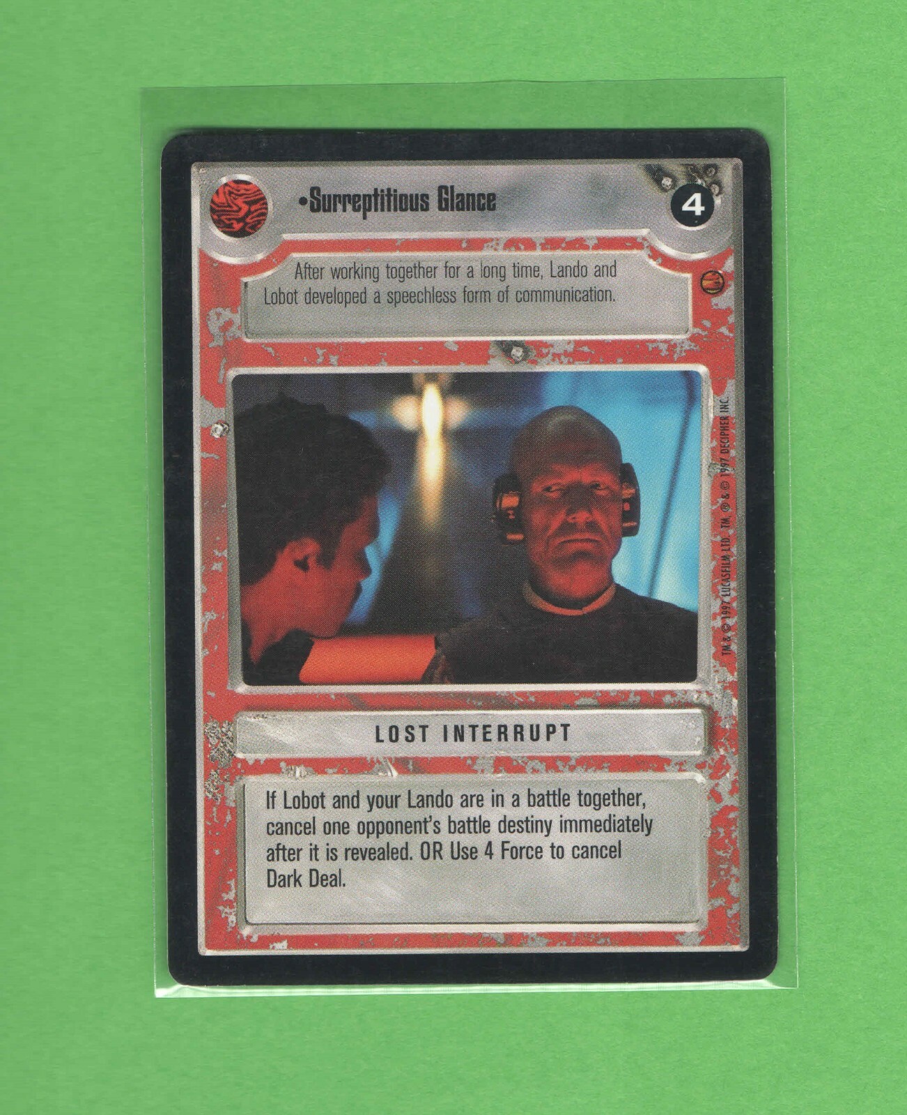 Star Wars CCG - Cloud City Limited - Surreptitious Glance - Light Side-image