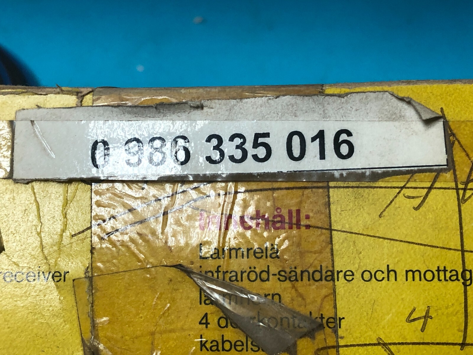 Bosch Auto Alarm 20i Part # 0986335016 Genuine NOS | eBay
